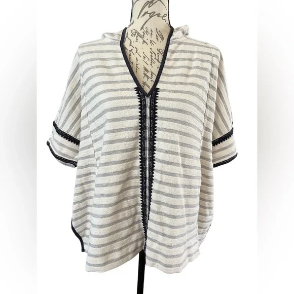 NWOT Madewell Women's Elise Embroidered Hooded Tunic Top Medium Large Pockets - Picture 5 of 15